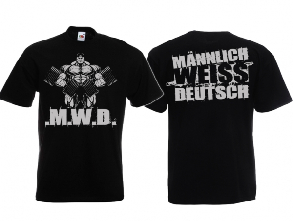 T-Hemd - M.W.D. - männlich/weiss/deutsch - schwarz T-Hemd - M.W.D. - männlich/weiss/deutsch - schwarz