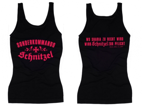 Frauen Top - Sonderkommando Schnitzel - schwarz/rosa Frauen Top - Sonderkommando Schnitzel - schwarz/rosa