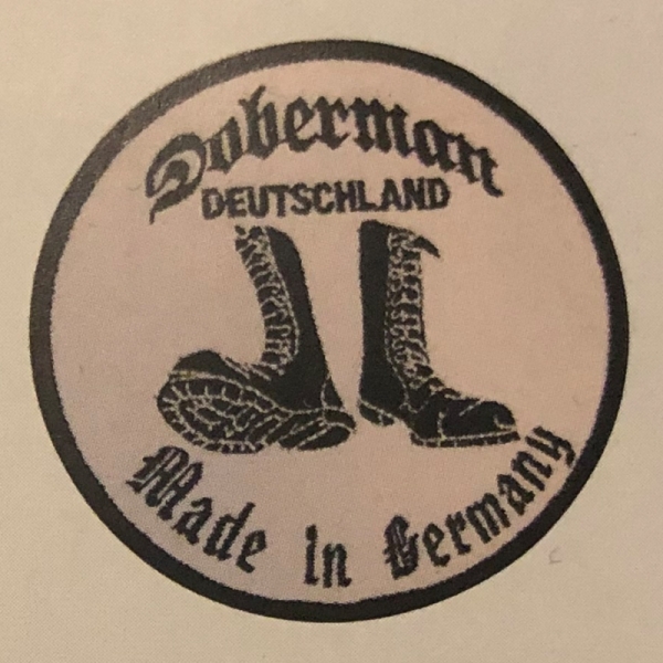Aufnäher - Doberman - Made in Germany - weiß Aufnäher - Doberman - Made in Germany - weiß