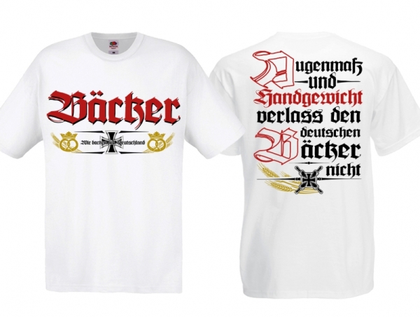 T-Hemd - Bäcker - weiß T-Hemd - Bäcker - weiß