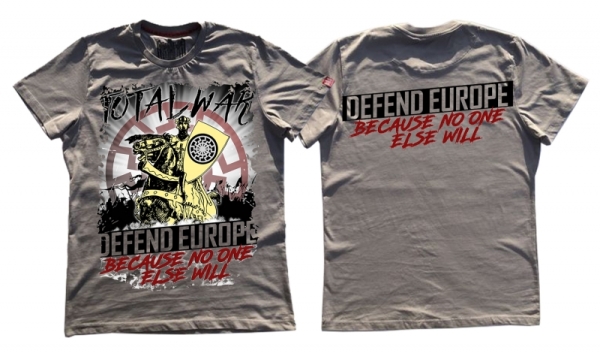 Premium Shirt - Defend Europe - grau Premium Shirt - Defend Europe - grau