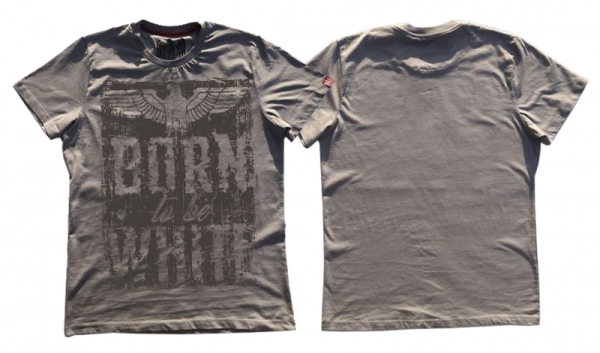Premium Shirt - Born to be white - Adler - grau Premium Shirt - Born to be white - Adler - grau