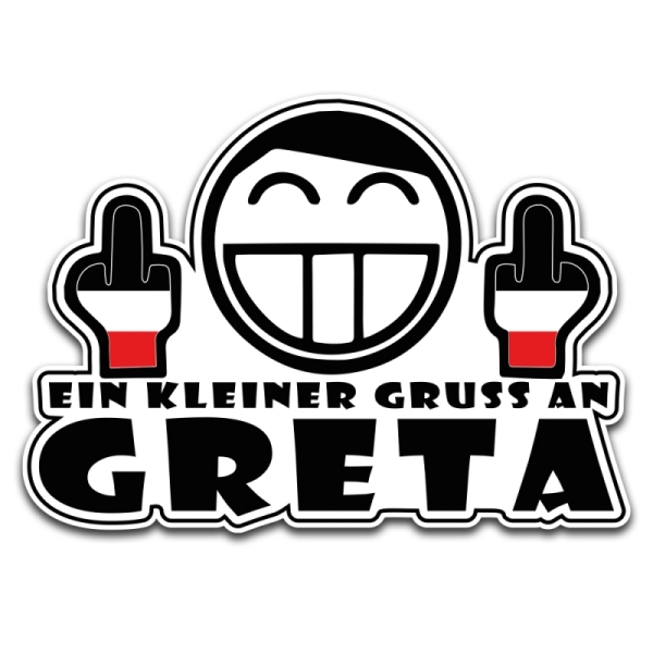 PVC Aufkleber - Ein kleiner Gruß an Greta PVC Aufkleber - Ein kleiner Gruß an Greta