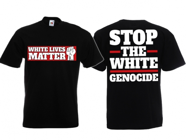 Frauen T-Shirt - Stop the White Genocide - schwarz Frauen T-Shirt - Stop the White Genocide - schwarz