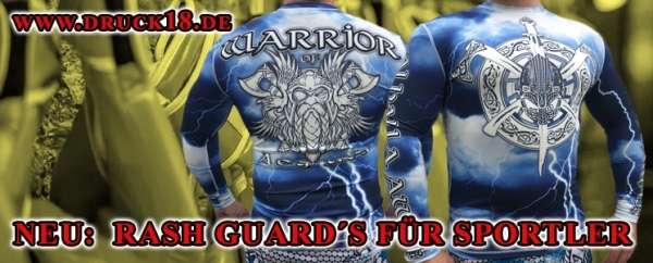 Rash Guard - Warrior of Asgard - blau +++RAUSVERKAUF+++ Rash Guard - Warrior of Asgard - blau +++RAUSVERKAUF+++