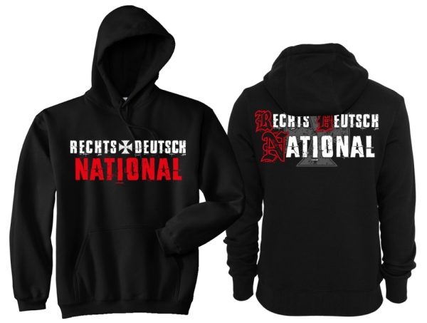 Kapuzenpullover - Rechts - Deutsch - National - schwarz Kapuzenpullover - Rechts - Deutsch - National - schwarz