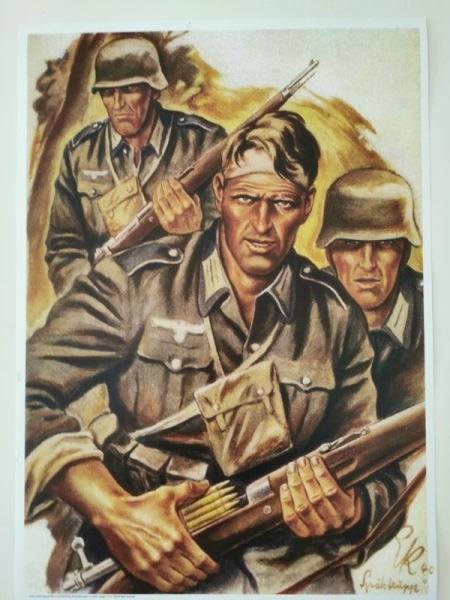 Poster - Kunstdruck - Spähtrupp im Westen 1940 Poster - Kunstdruck - Spähtrupp im Westen 1940