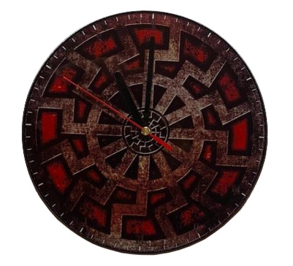 Wanduhr aus Glas - Schwarze Sonne - Neue Generation Wanduhr aus Glas - Schwarze Sonne - Neue Generation