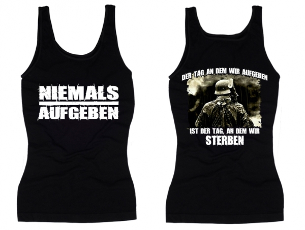 Frauen Top - Niemals Aufgeben - Motiv 1 Frauen Top - Niemals Aufgeben - Motiv 1