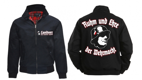 Harrington Jacke - bedruckt - Landser - Eine deutsche Legende Harrington Jacke - bedruckt - Landser - Eine deutsche Legende