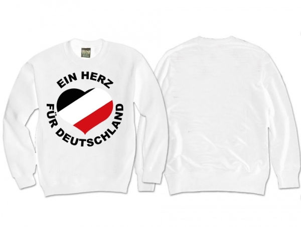 Pullover - Ein Herz für Deutschland - weiß Pullover - Ein Herz für Deutschland - weiß
