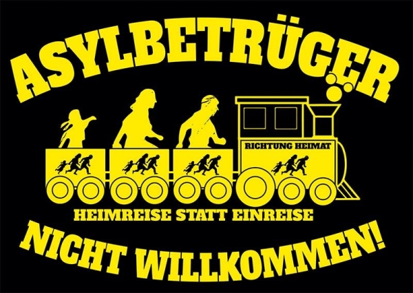 Asylbetrüger nicht Willkommen - Aufkleber Paket 100 Stück Asylbetrüger nicht Willkommen - Aufkleber Paket 100 Stück