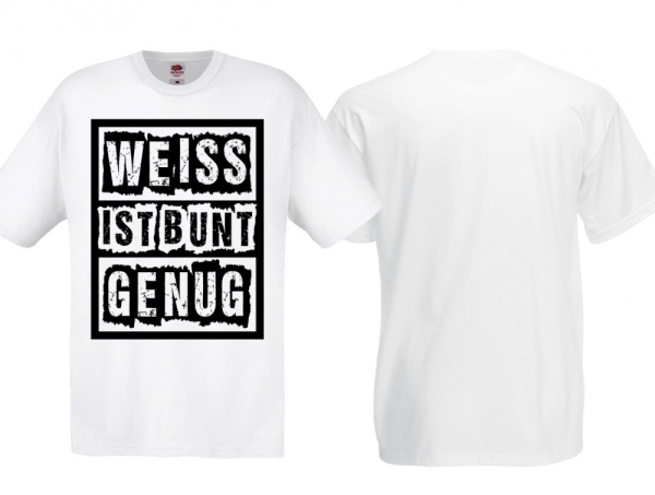T-Hemd - Weiss ist bunt genug - weiß/ schwarz T-Hemd - Weiss ist bunt genug - weiß/ schwarz
