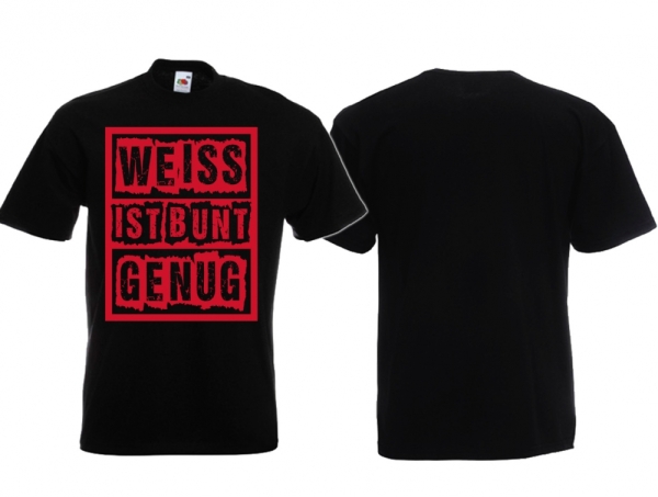 T-Hemd - Weiss ist bunt genug - schwarz/rot T-Hemd - Weiss ist bunt genug - schwarz/rot