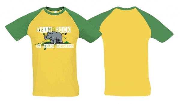 Raglan T-Shirt - Kein Bock auf grünen Dünnschiss - Gold/KellyGreen Raglan T-Shirt - Kein Bock auf grünen Dünnschiss - Gold/KellyGreen