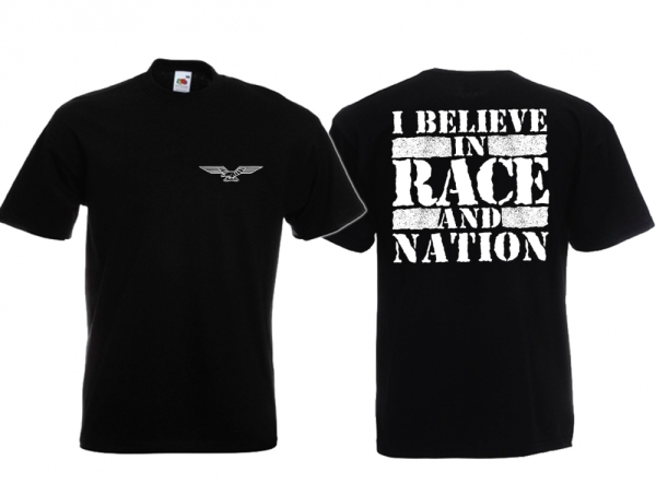 Frauen T-Shirt - Race & Nation - schwarz/weiß - kleiner Brustdruck Frauen T-Shirt - Race & Nation - schwarz/weiß - kleiner Brustdruck