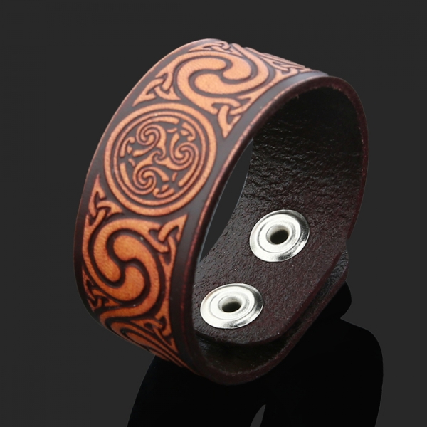 Armband - Triskele - braun - Motiv 1 Armband - Triskele - braun - Motiv 1