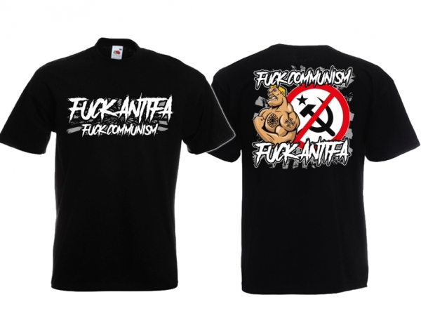 Frauen T-Shirt - Fuck Antifa - Fuck Communism - Motiv 1 Frauen T-Shirt - Fuck Antifa - Fuck Communism - Motiv 1