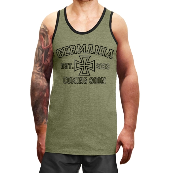 Muskelshirt/Tank Top - Used Look - Germania 2033 - heather grün +++RAUSVERKAUF+++ Muskelshirt/Tank Top - Used Look - Germania 2033 - heather grün +++RAUSVERKAUF+++