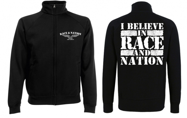 Stehkragen-Jacke - Race & Nation - schwarz/weiß Stehkragen-Jacke - Race & Nation - schwarz/weiß