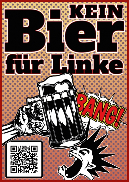 Kein Bier für Linke - Aufkleber Paket 10 Stück Kein Bier für Linke - Aufkleber Paket 10 Stück