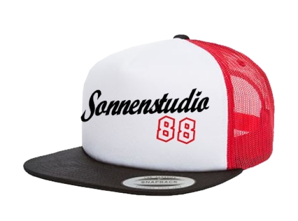 Cap Sonnenstudio 88 - 3-Tone - schwarz/weiß/rot - Trucker Cap Cap Sonnenstudio 88 - 3-Tone - schwarz/weiß/rot - Trucker Cap