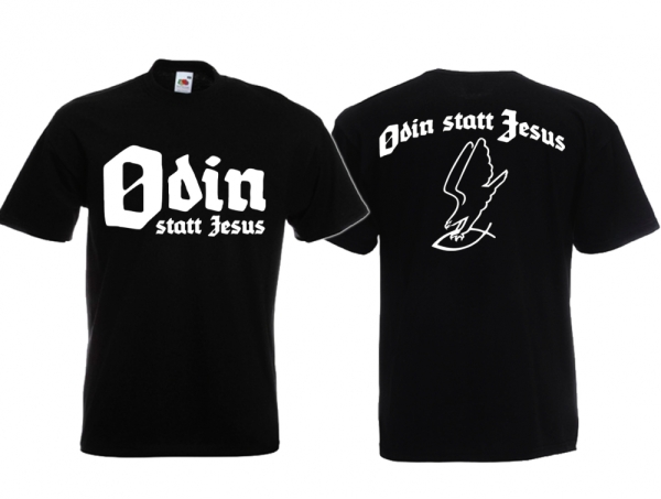 Frauen T-Shirt - Odin statt Jesus - Motiv 2 - schwarz Frauen T-Shirt - Odin statt Jesus - Motiv 2 - schwarz