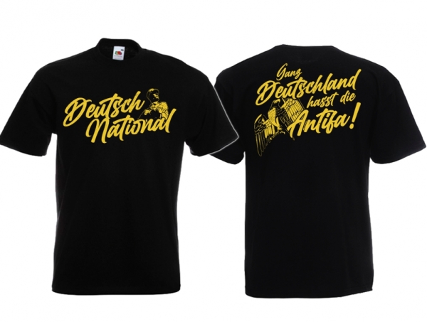 Frauen T-Shirt - Deutsch National - Ganz Deutschland hasst die Antifa Frauen T-Shirt - Deutsch National - Ganz Deutschland hasst die Antifa