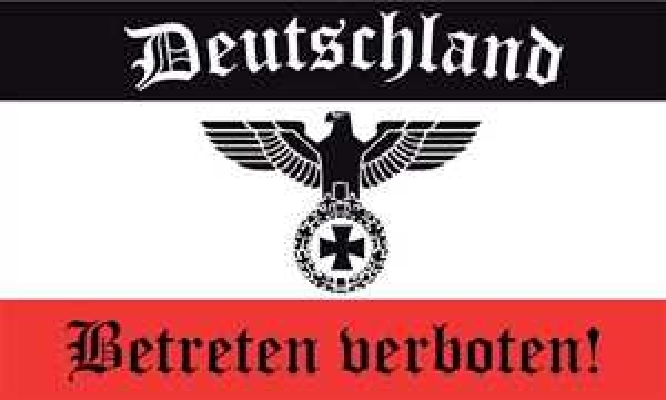 Fahne - Deutschland - Betreten verboten (28) Fahne - Deutschland - Betreten verboten (28)