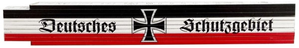 Zollstock - Deutsches Schutzgebiet - schwarz-weiß-rot Zollstock - Deutsches Schutzgebiet - schwarz-weiß-rot