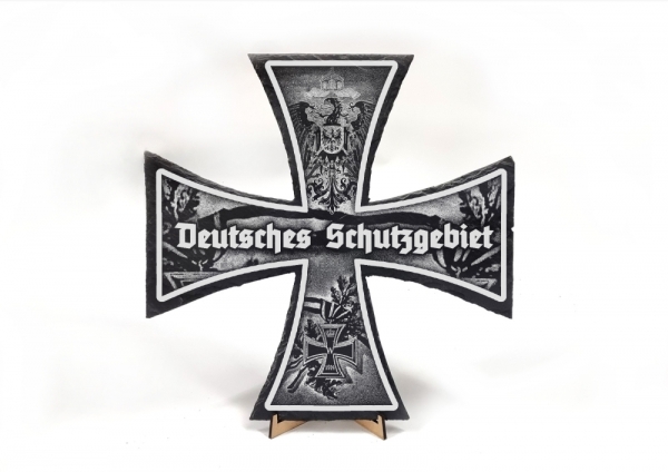 Schieferplatte - Eisernes Kreuz - Deutsches Schutzgebiet Schieferplatte - Eisernes Kreuz - Deutsches Schutzgebiet
