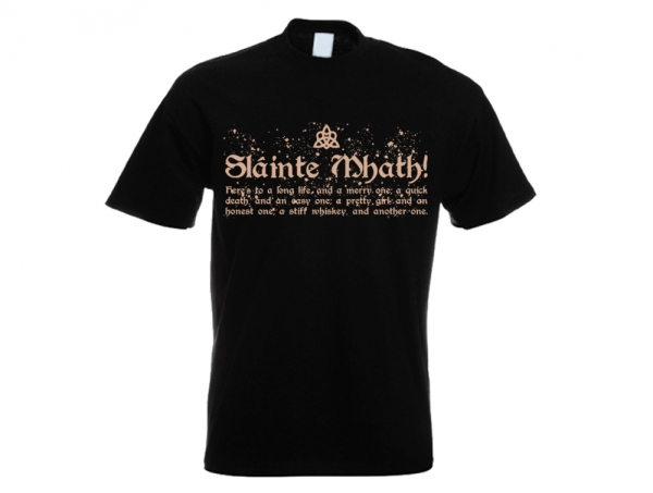 T-Hemd - Slainte Mhath Spruch - schwarz T-Hemd - Slainte Mhath Spruch - schwarz