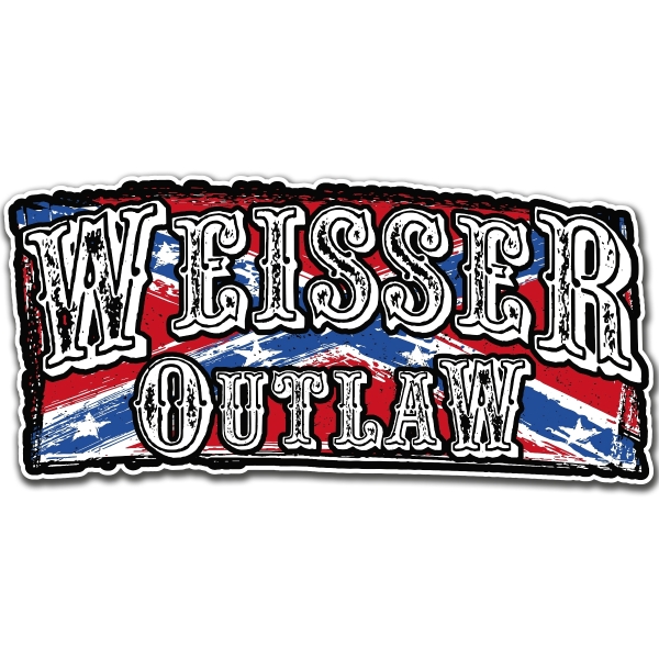PVC Aufkleber - Weisser Outlaw PVC Aufkleber - Weisser Outlaw