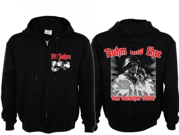 Kapuzenjacke - 80 Jahre Lüge & Verrat - schwarz