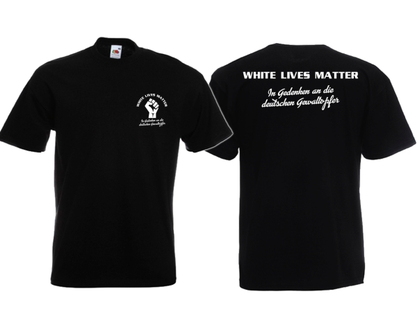 Frauen T-Shirt - In Gedenken an die deutschen Gewaltopfer - White Lives Matter - Motiv 2 Frauen T-Shirt - In Gedenken an die deutschen Gewaltopfer - White Lives Matter - Motiv 2
