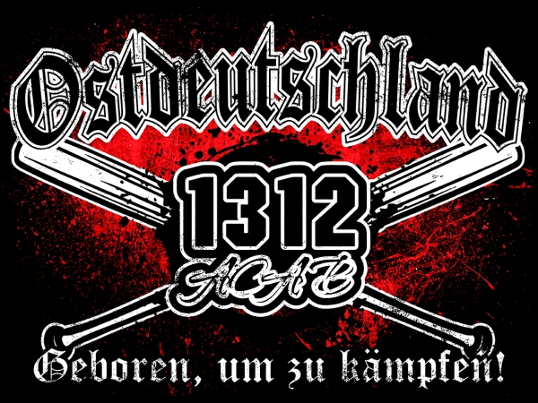 Blechschild - 20x30cm - Ostdeutschland - Geboren, um zu kämpfen! Blechschild - 20x30cm - Ostdeutschland - Geboren, um zu kämpfen!