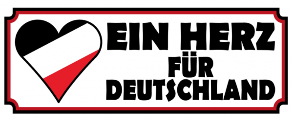 Blechschild - 27x10cm - Ein Herz für Deutschland Blechschild - 27x10cm - Ein Herz für Deutschland