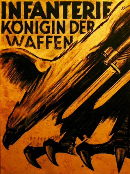 Holzschild - 20x30cm - Infanterie - Königin der Waffen Holzschild - 20x30cm - Infanterie - Königin der Waffen