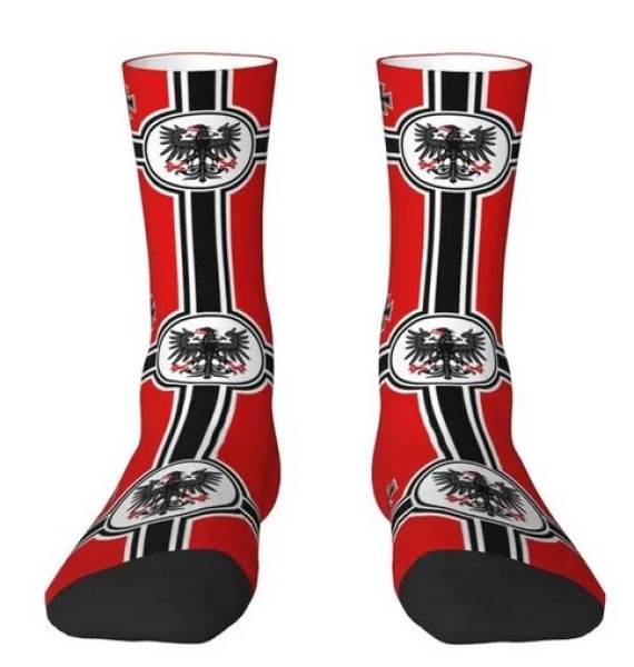 Strümpfe - Reichsadler - schwarz-weiß-rot - Motiv 1 Strümpfe - Reichsadler - schwarz-weiß-rot - Motiv 1