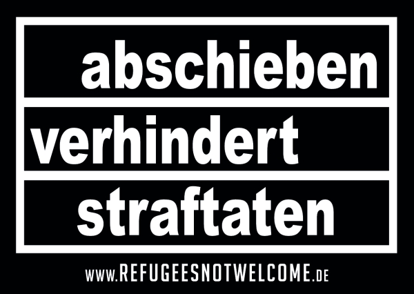 Abschieben verhindert Straftaten - Aufkleber Paket 100 Stück Abschieben verhindert Straftaten - Aufkleber Paket 100 Stück