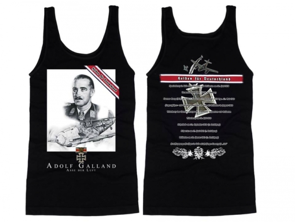 Muskelshirt/Tank Top - Helden für Deutschland - Adolf Galland - schwarz Muskelshirt/Tank Top - Helden für Deutschland - Adolf Galland - schwarz