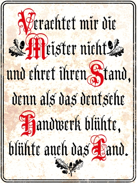 Holzschild - 20x30cm - Deutscher Handwerker Holzschild - 20x30cm - Deutscher Handwerker