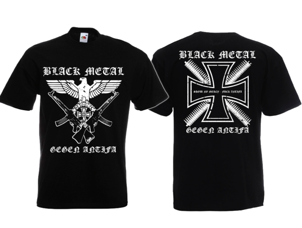 T-Hemd - Black Metal - Gegen Antifa - Motiv 2 T-Hemd - Black Metal - Gegen Antifa - Motiv 2