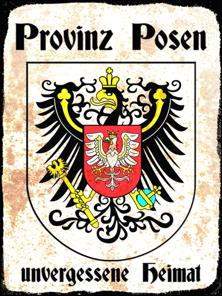 Holzschild - 12x18cm - Provinz Posen - Unvergessene Heimat Holzschild - 12x18cm - Provinz Posen - Unvergessene Heimat