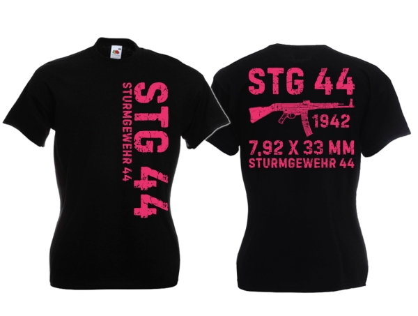 Frauen T-Shirt - Sturmgewehr - STG 44 - schwarz/pink Frauen T-Shirt - Sturmgewehr - STG 44 - schwarz/pink