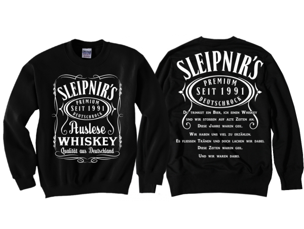 Pullover - Sleipnir - Du trinkst ein Bier, ich einen Whiskey - schwarz Pullover - Sleipnir - Du trinkst ein Bier, ich einen Whiskey - schwarz
