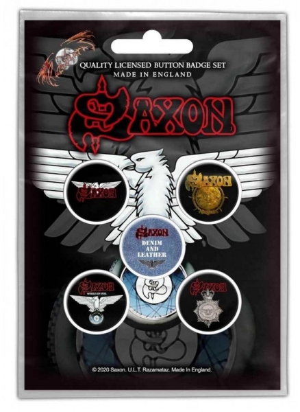 Button Pack - Saxon Wheels Of Steel Badge Pack Button Pack - Saxon Wheels Of Steel Badge Pack
