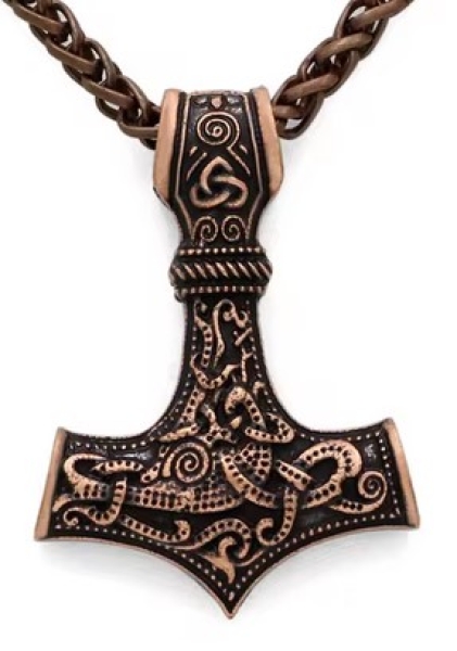Halskette - Thors Hammer - Bronzefarbe - Zeitalter der Ehre Halskette - Thors Hammer - Bronzefarbe - Zeitalter der Ehre