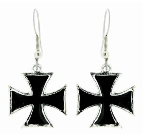 Ohrringe - Eisernes Kreuz - schwarz Ohrringe - Eisernes Kreuz - schwarz