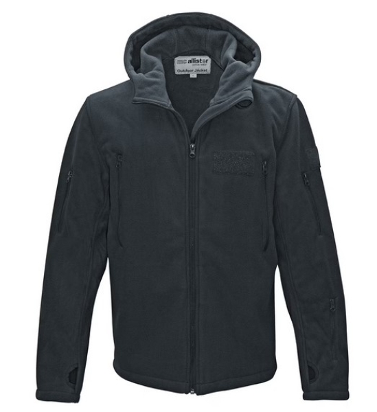 Fleece Jacke - &quote;Outdoor Adventure&quote; - Cold Weather - schwarz